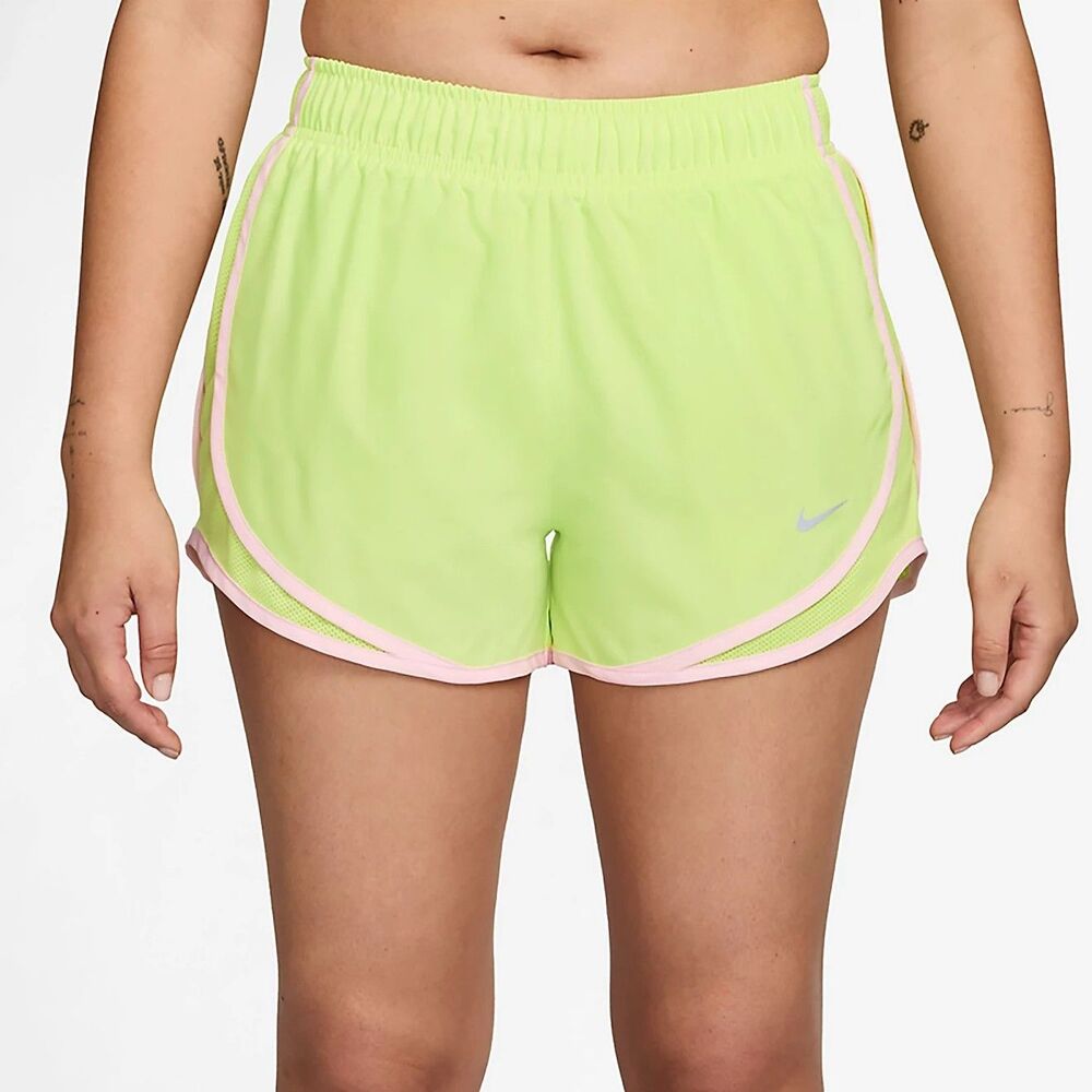 Nike Women's Size XL - Dri-FIT Tempo Mid-Rise Brief-Lined Running Shorts Lemon